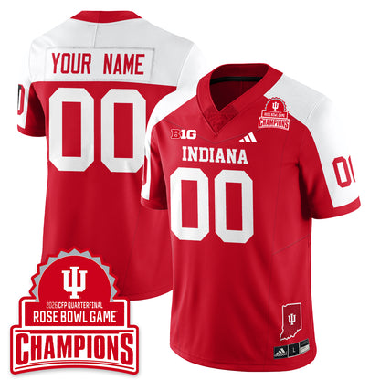 Custom Indiana Hoosiers Vapor Limited Football Jersey - Rose Bowl Champions - All Stitched