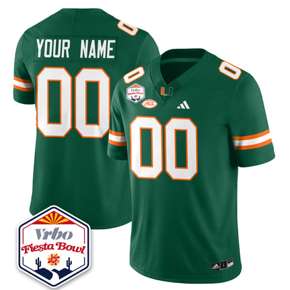 Custom MIA Football Vapor Limited Jersey - Vrbo Fiesta Bowl - All Stitched