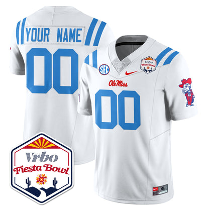 Ole Miss Football Vapor Limited Custom Jersey - Vrbo Fiesta Bowl - All Stitched
