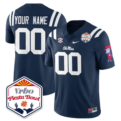 Ole Miss Football Vapor Limited Custom Jersey - Vrbo Fiesta Bowl - All Stitched