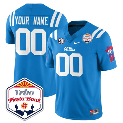 Ole Miss Football Vapor Limited Custom Jersey - Vrbo Fiesta Bowl - All Stitched