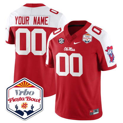 Ole Miss Football Vapor Limited Custom Jersey - Vrbo Fiesta Bowl - All Stitched