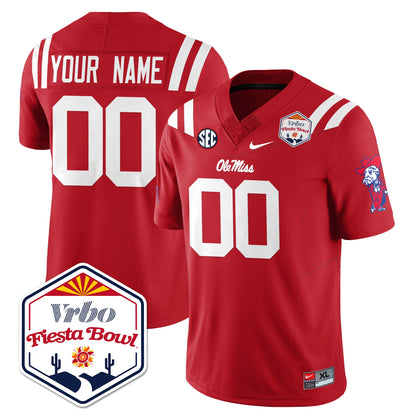 Ole Miss Football Vapor Limited Custom Jersey - Vrbo Fiesta Bowl - All Stitched