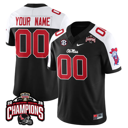 Custom Ole Miss Football Vapor Limited Jersey - Allstate Sugar Bowl Champions - All Stitched