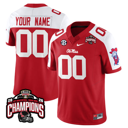 Custom Ole Miss Football Vapor Limited Jersey - Allstate Sugar Bowl Champions - All Stitched