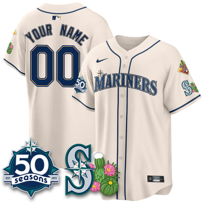Custom SEA 2026 Spring Training Vapor Limited Jersey - 50th Anniversary - All Stitched