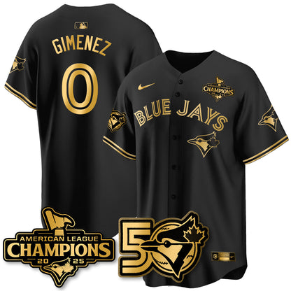 TOR 2025 Vapor Limited Gold Jersey - 50th Season & AL Champs Patch - All Stitched
