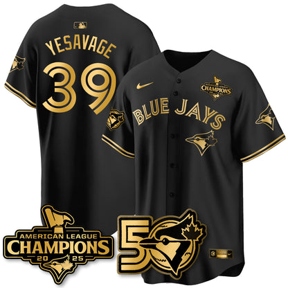 TOR 2025 Vapor Limited Gold Jersey - 50th Season & AL Champs Patch - All Stitched