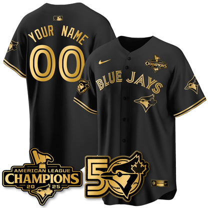 TOR 2025 Vapor Limited Gold Jersey - 50th Season & AL Champs Patch - All Stitched