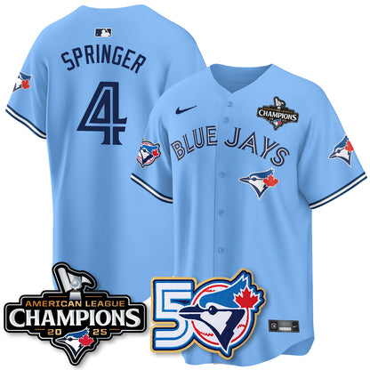 TOR 2025 Vapor Limited Gold Jersey - 50th Season & AL Champs Patch - All Stitched