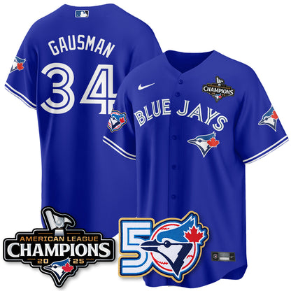 TOR 2025 Vapor Limited Gold Jersey - 50th Season & AL Champs Patch - All Stitched
