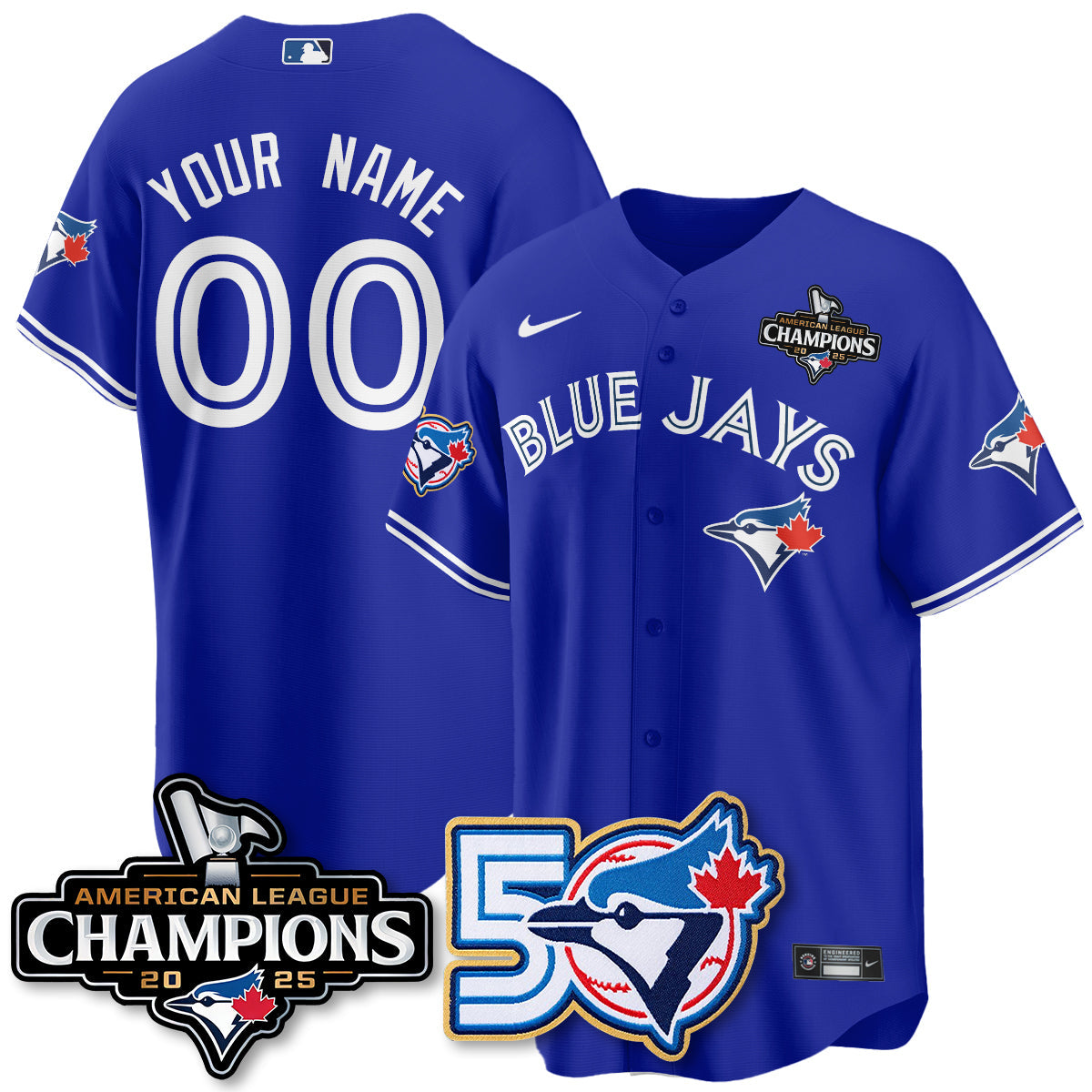 Custom TOR 2025 American League Champions Vapor Limited Jersey - 50th Season - All Stitched