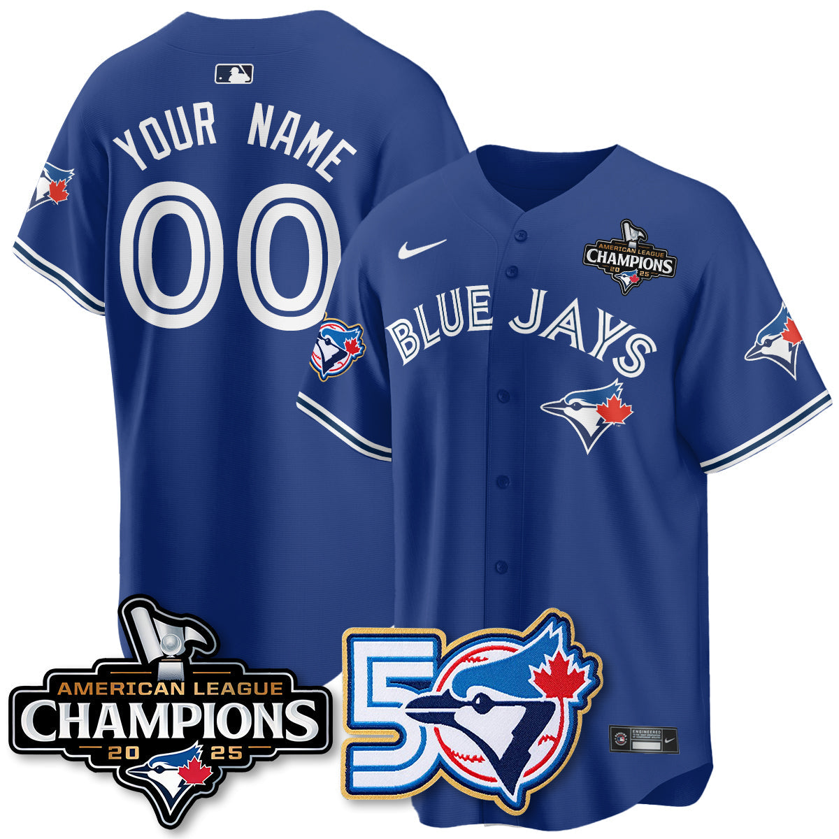 TOR 2025 Vapor Limited Gold Jersey - 50th Season & AL Champs Patch - All Stitched