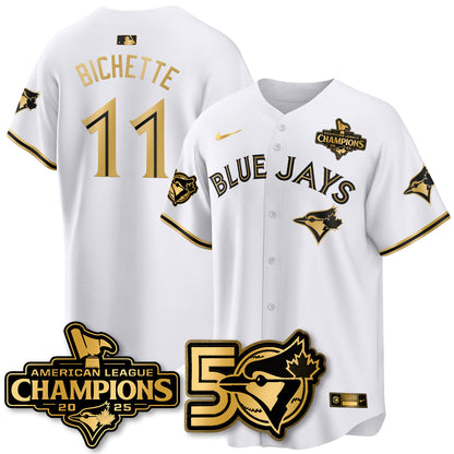 TOR 2025 Vapor Limited Gold Jersey - 50th Season & AL Champs Patch - All Stitched