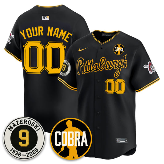 Custom PIT Memories Vapor Limited Jersey - Bill Mazeroski Patch - All Stitched