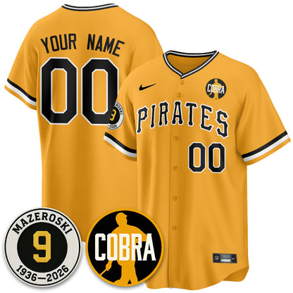 Custom PIT Memories Vapor Limited Jersey - Bill Mazeroski Patch - All Stitched
