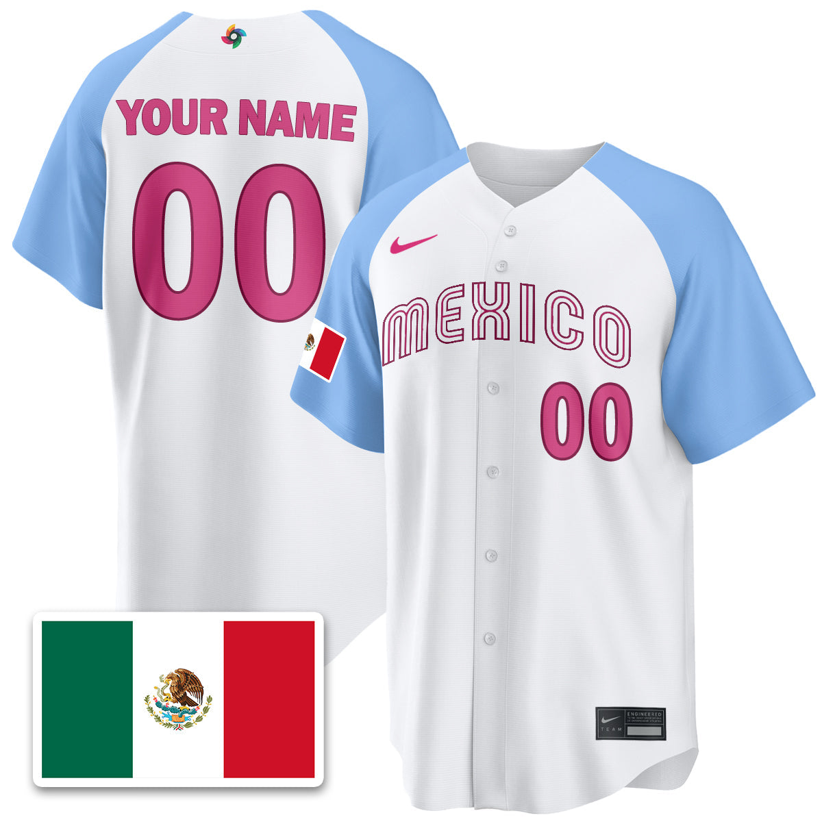 Mexico Baseball 2026 World Baseball Classic Limited Custom Jersey - All Stitched