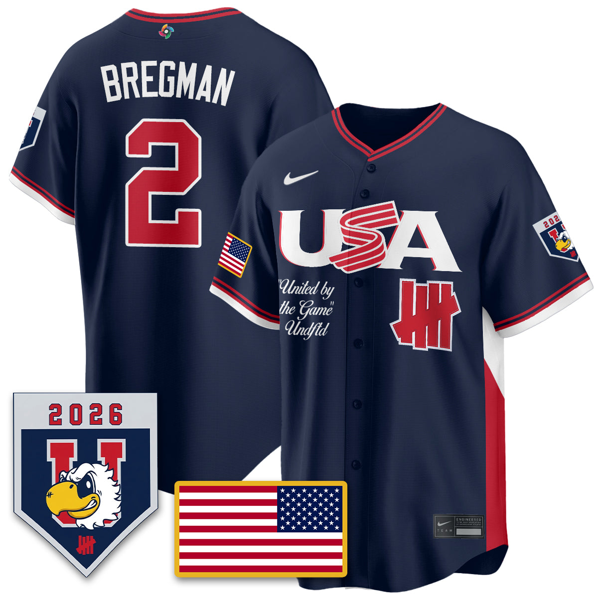 USA Baseball x Undefeated 2026 World Baseball Classic Limited Jersey - All Stitched