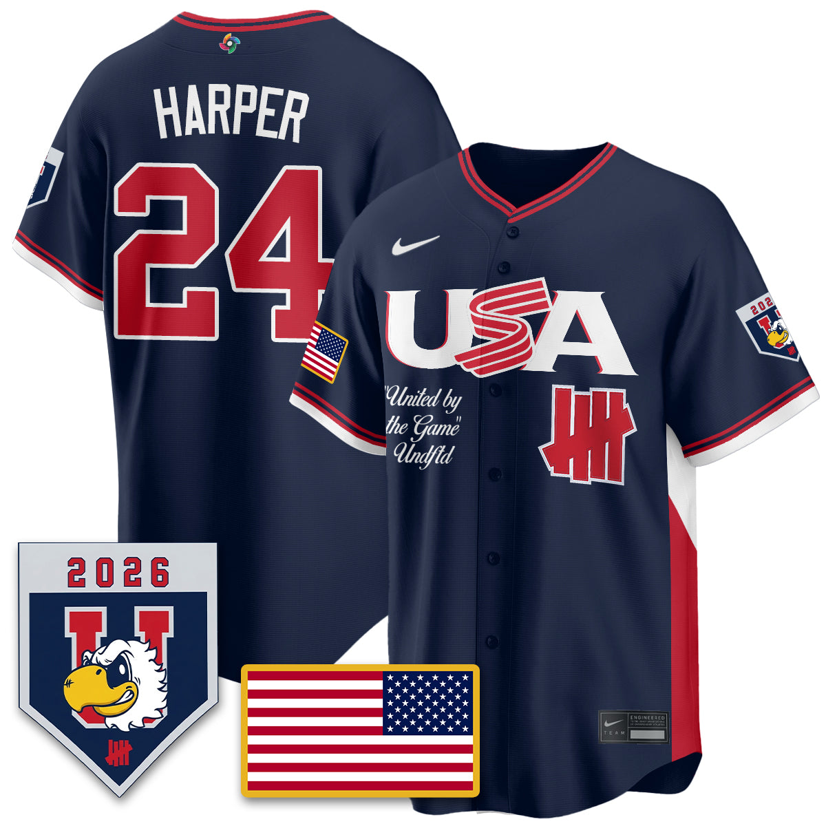 USA Baseball x Undefeated 2026 World Baseball Classic Limited Jersey - All Stitched