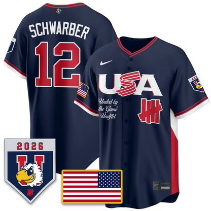 USA Baseball x Undefeated 2026 World Baseball Classic Limited Jersey - All Stitched