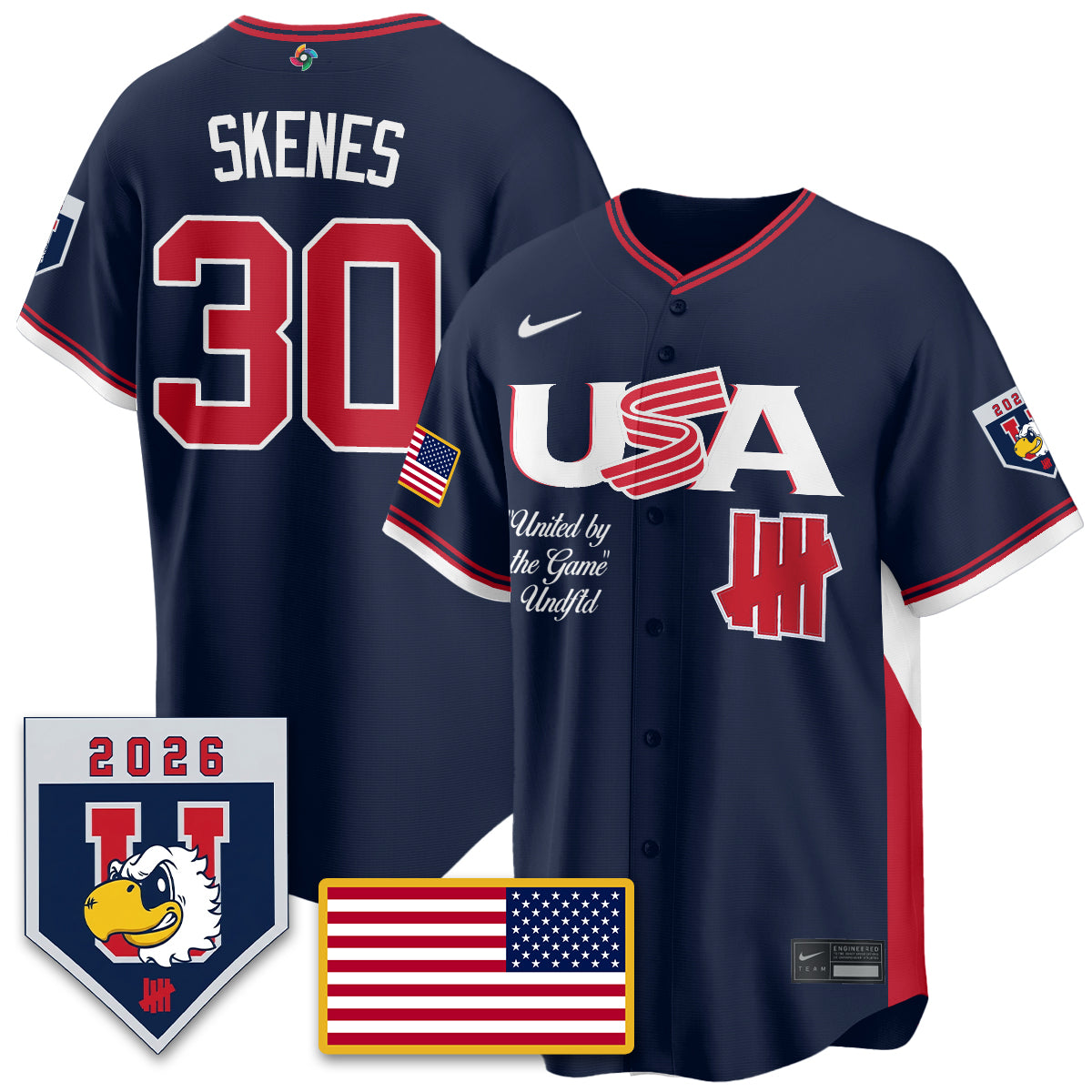 USA Baseball x Undefeated 2026 World Baseball Classic Limited Jersey - All Stitched