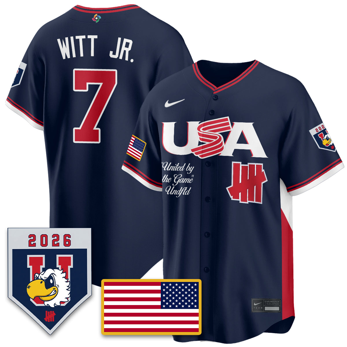 USA Baseball x Undefeated 2026 World Baseball Classic Limited Jersey - All Stitched