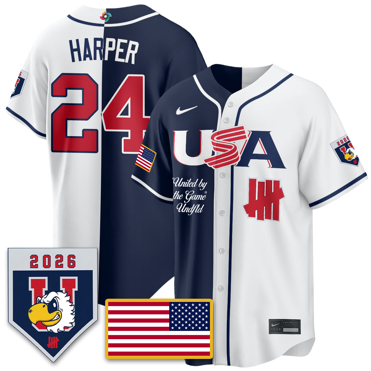 USA Baseball x Undefeated 2026 World Baseball Classic Limited Jersey - All Stitched