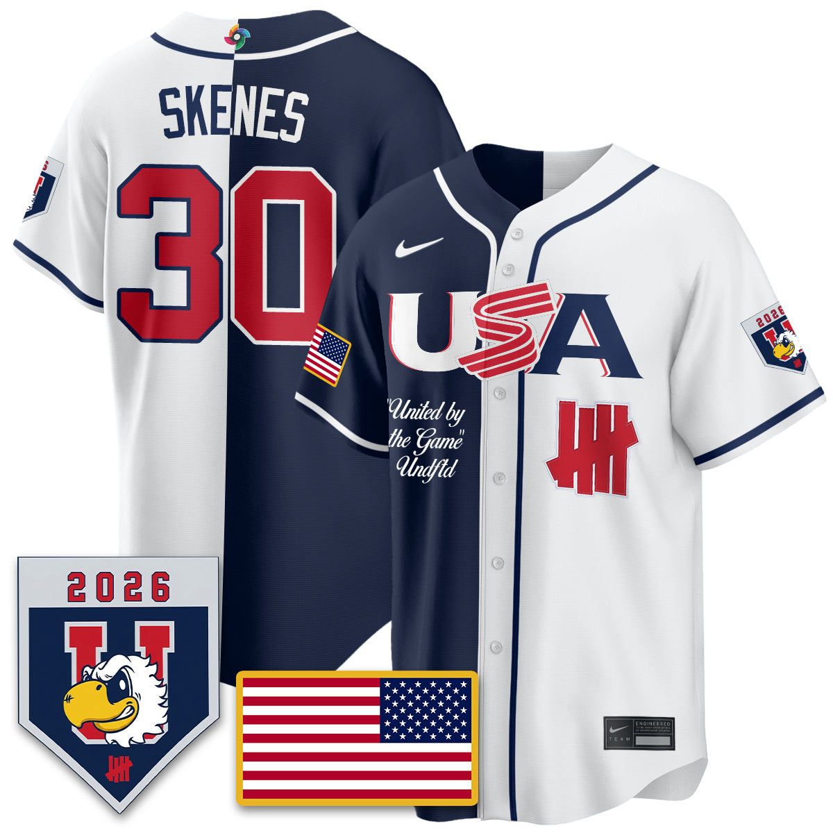 USA Baseball x Undefeated 2026 World Baseball Classic Limited Jersey - All Stitched