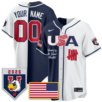 Custom USA Baseball x Undefeated 2026 World Baseball Classic Limited Jersey - All Stitched