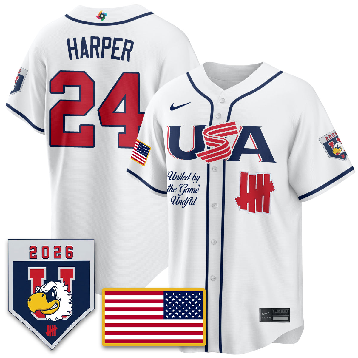 USA Baseball x Undefeated 2026 World Baseball Classic Limited Jersey - All Stitched