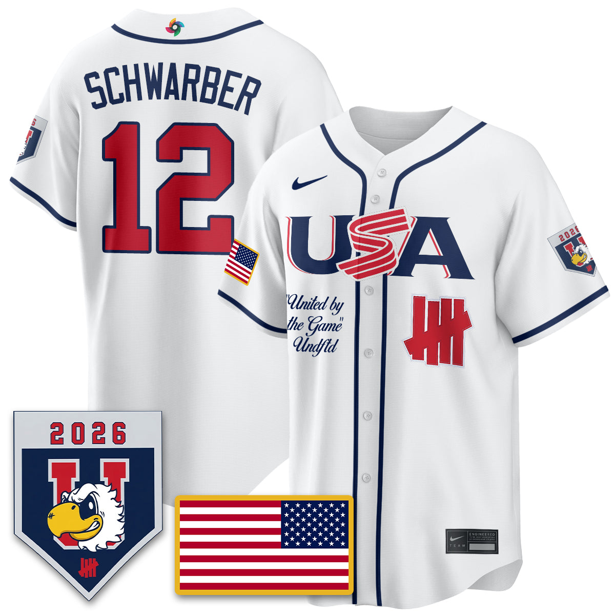 USA Baseball x Undefeated 2026 World Baseball Classic Limited Jersey - All Stitched