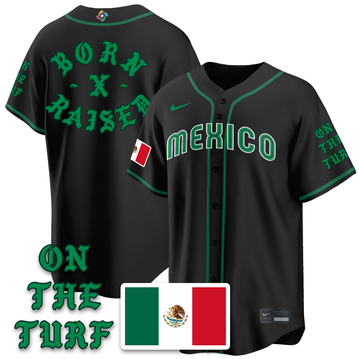 Mexico Baseball x Born x Raised 2026 World Baseball Classic Limited Jersey - All Stitched