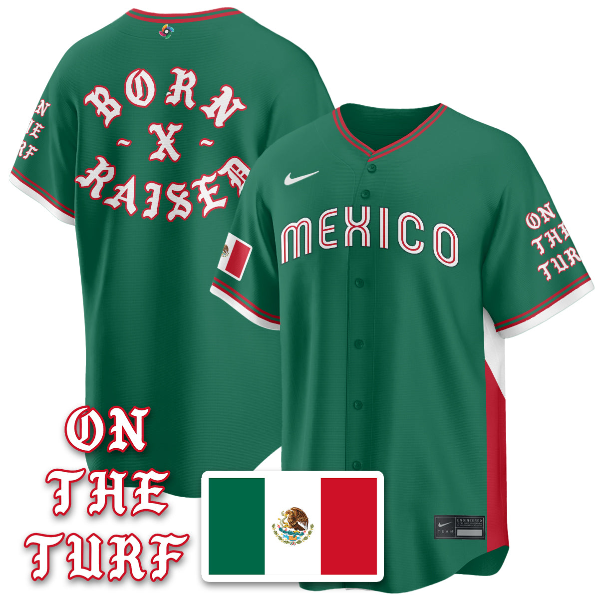 Mexico Baseball x Born x Raised 2026 World Baseball Classic Limited Jersey - All Stitched