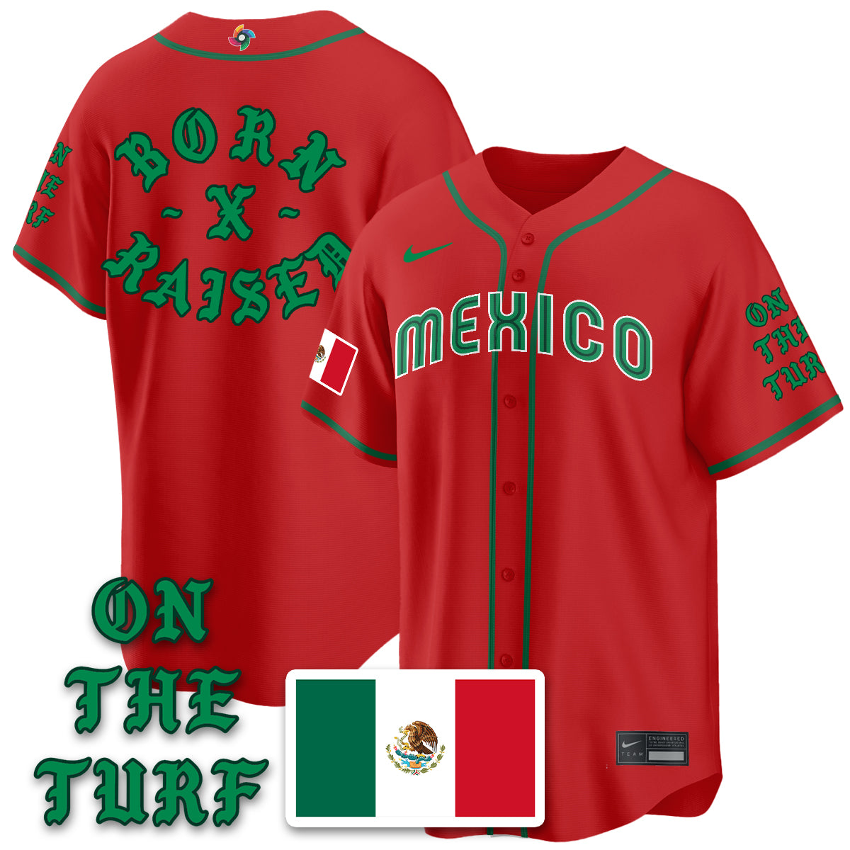 Mexico Baseball x Born x Raised 2026 World Baseball Classic Limited Jersey - All Stitched