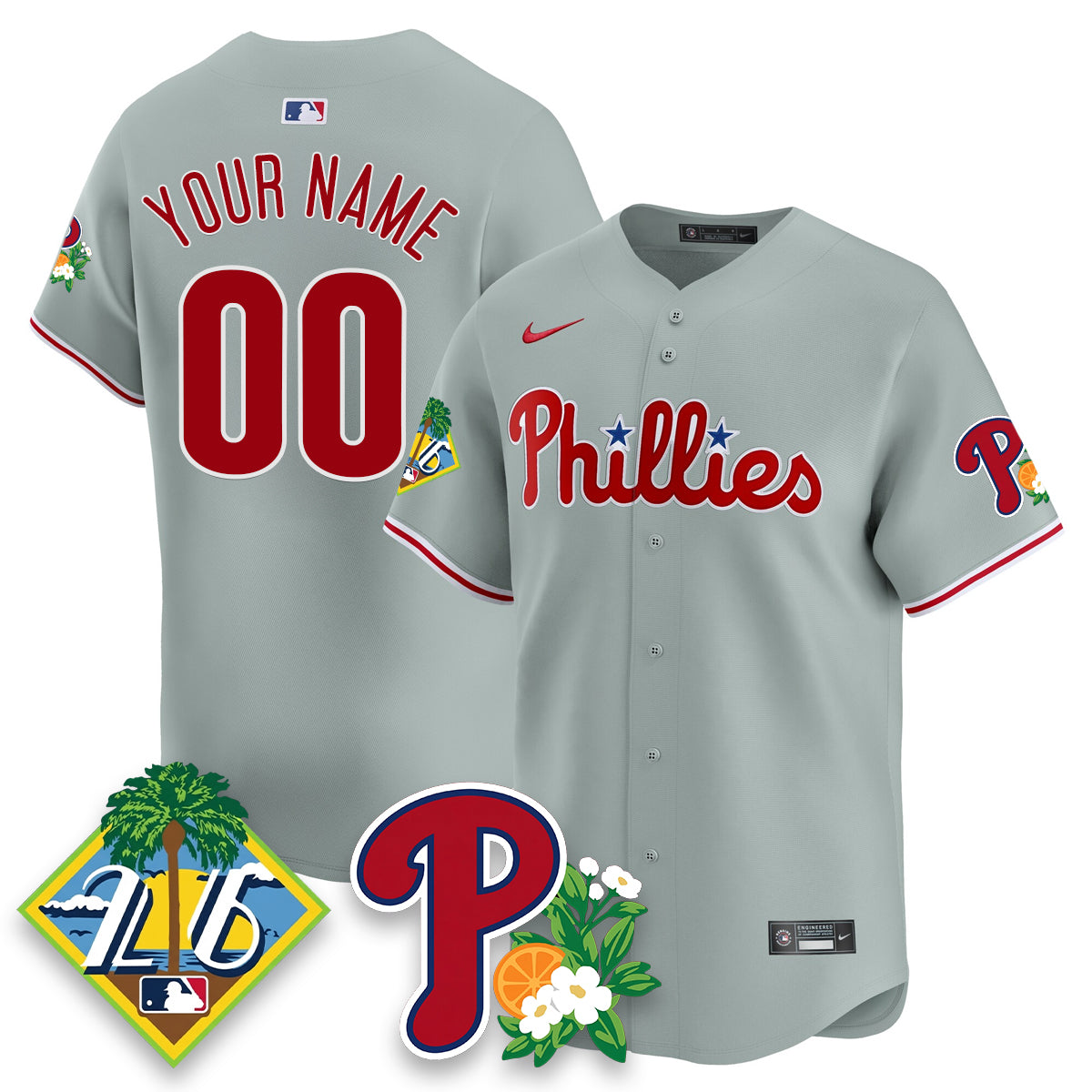 Custom PHI 2026 Spring Training Vapor Limited Jersey - All Stitched