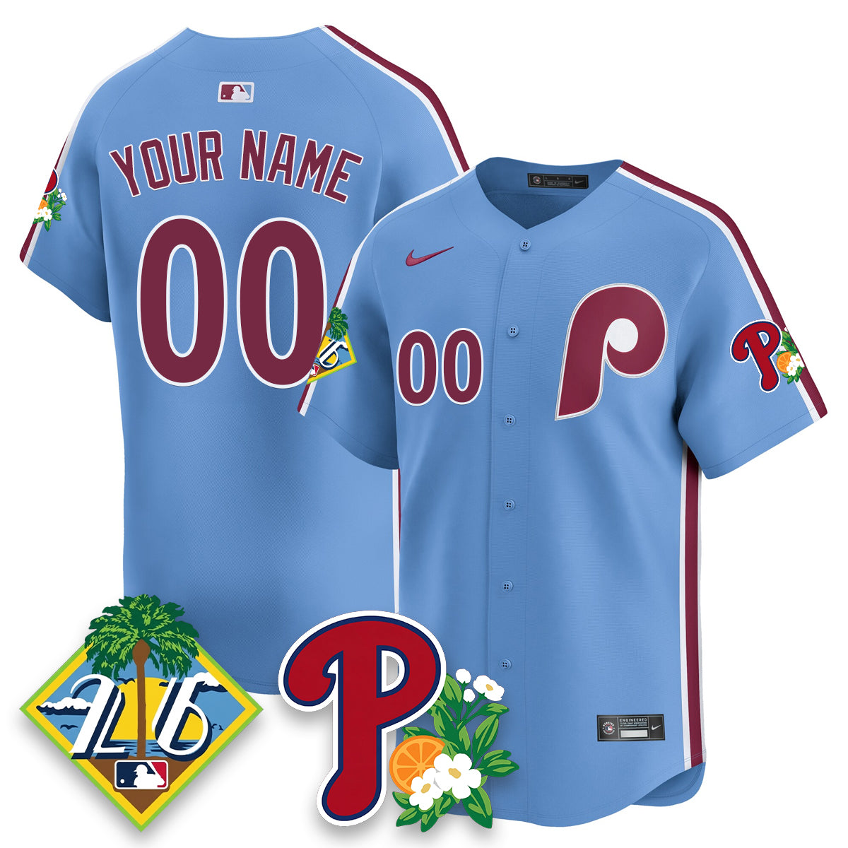 Custom PHI 2026 Spring Training Vapor Limited Jersey - All Stitched