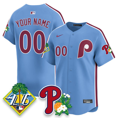 Custom PHI 2026 Spring Training Vapor Limited Jersey - All Stitched