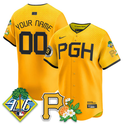 Custom PIT 2026 Spring Training Vapor Limited Jersey - Bill Mazeroski Patch - All Stitched