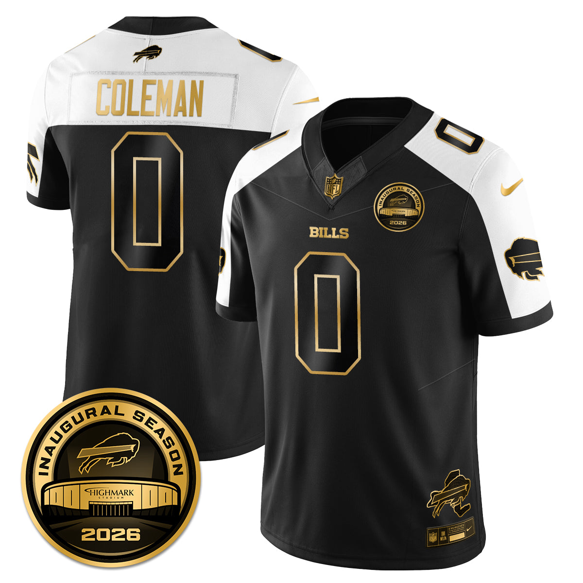 BUF 2026 Inaugural Season Patch Vapor Limited Gold Jersey - All Stitched
