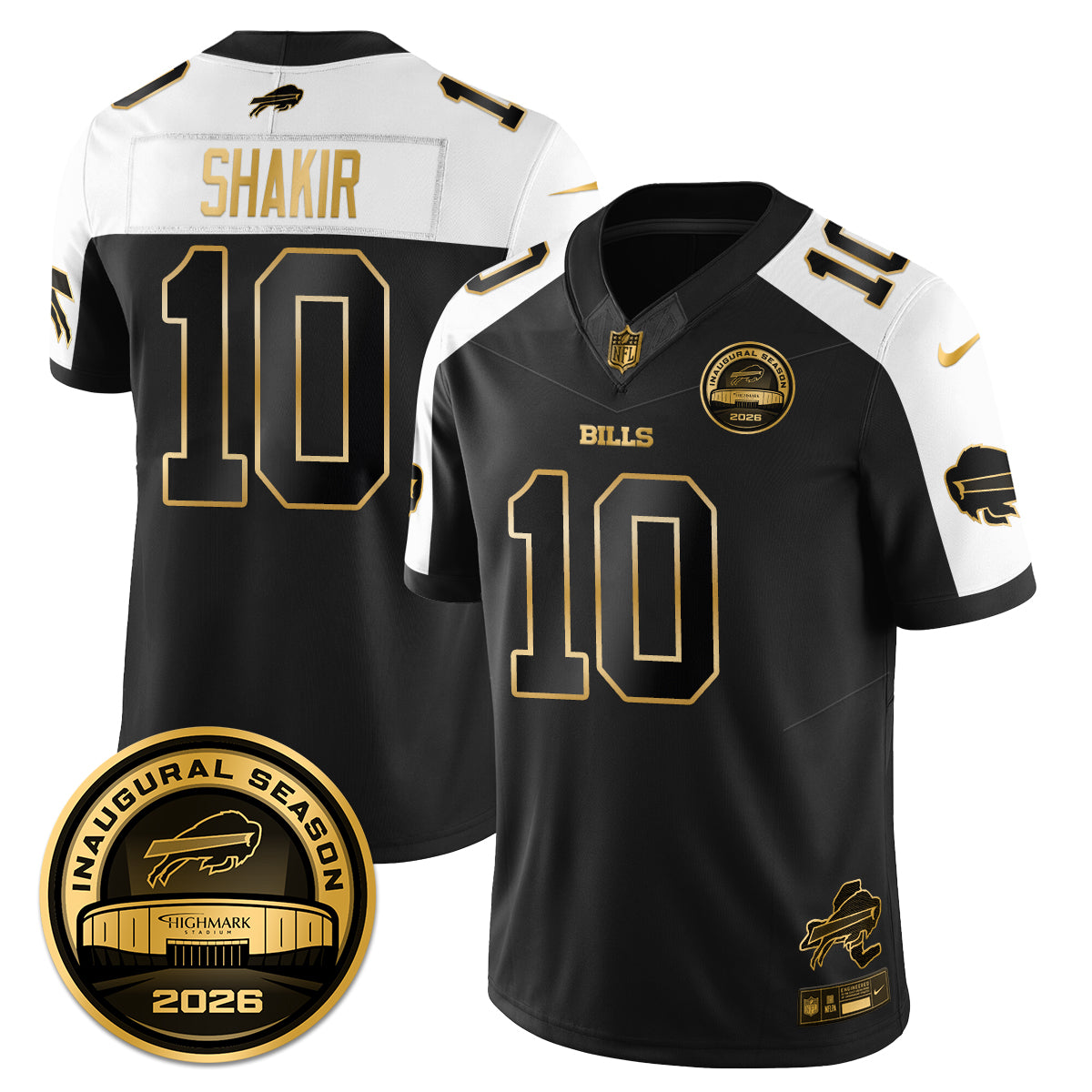 BUF 2026 Inaugural Season Patch Vapor Limited Gold Jersey - All Stitched