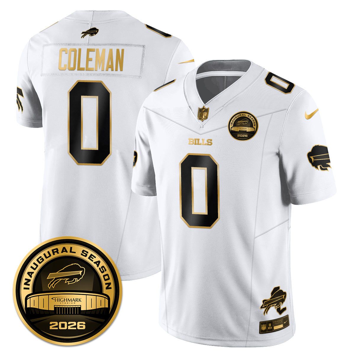 BUF 2026 Inaugural Season Patch Vapor Limited Gold Jersey - All Stitched