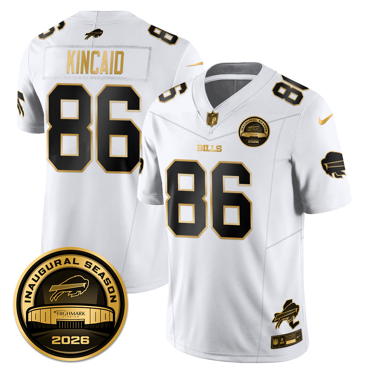 BUF 2026 Inaugural Season Patch Vapor Limited Gold Jersey - All Stitched