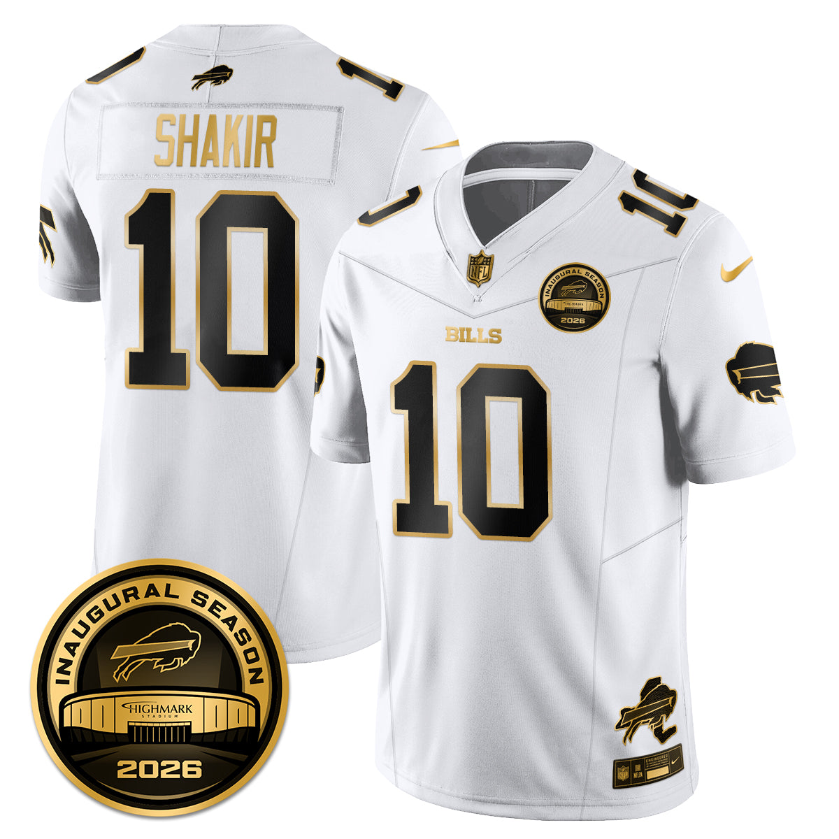 BUF 2026 Inaugural Season Patch Vapor Limited Gold Jersey - All Stitched