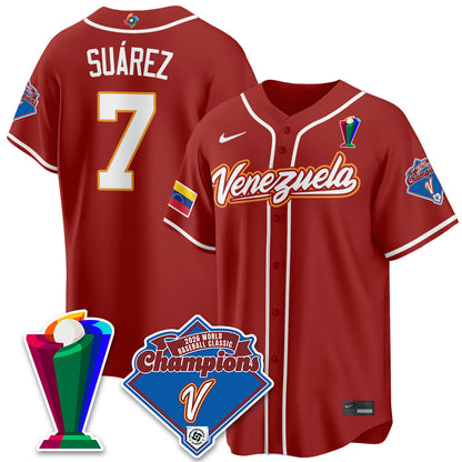 Venezuela Baseball 2026 World Baseball Classic Champions Limited Jersey - All Stitched