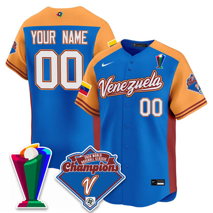 Venezuela Baseball 2026 World Baseball Classic Champions Limited Custom Jersey - All Stitched