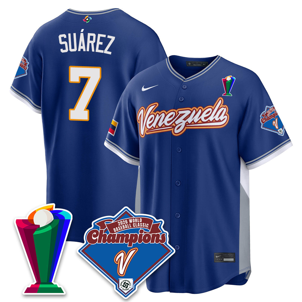 Venezuela Baseball 2026 World Baseball Classic Champions Limited Jersey - All Stitched