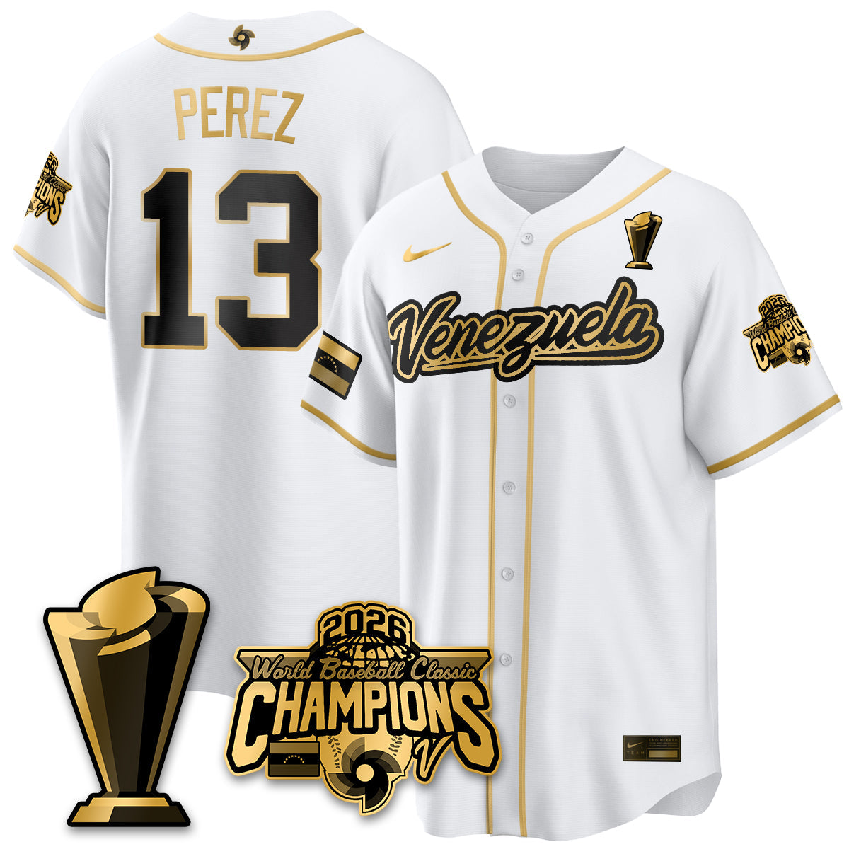Venezuela Baseball 2026 World Baseball Classic Champions Limited Jersey V2 - All Stitched