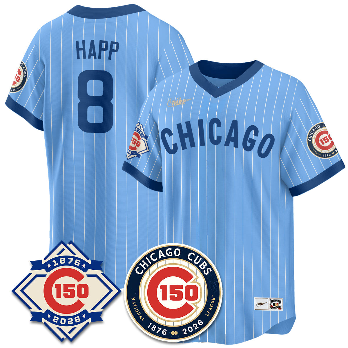 CHC Throwback Vapor Limited Blue Jersey - 150th Anniversary - All Stitched