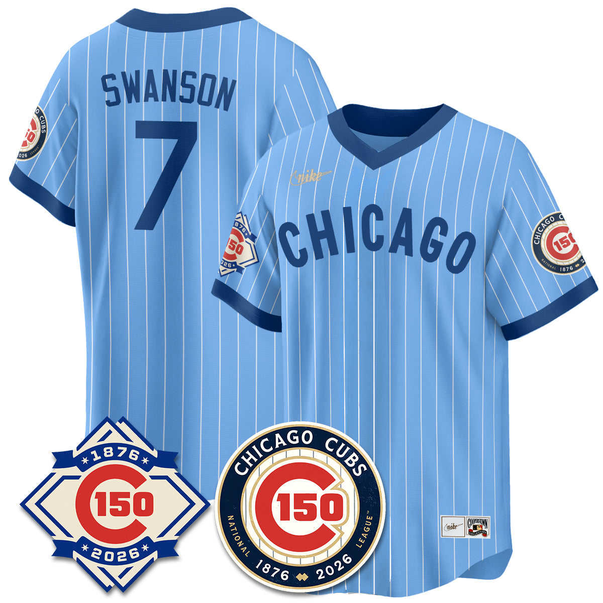 CHC Throwback Vapor Limited Blue Jersey - 150th Anniversary - All Stitched