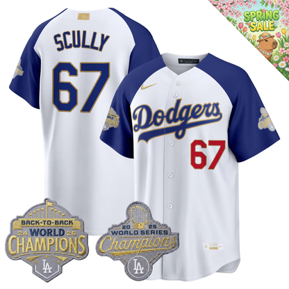 LAD "Gold Collection" Premier Limited Jersey - Back To Back World Series Champions Patch - All Stitched